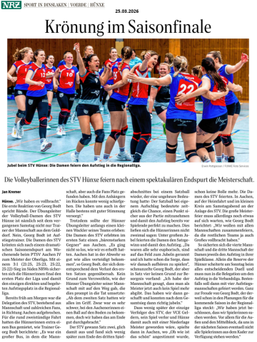 NRZ Bericht: Krönung im Saisonfinale der Volleyballerinnen